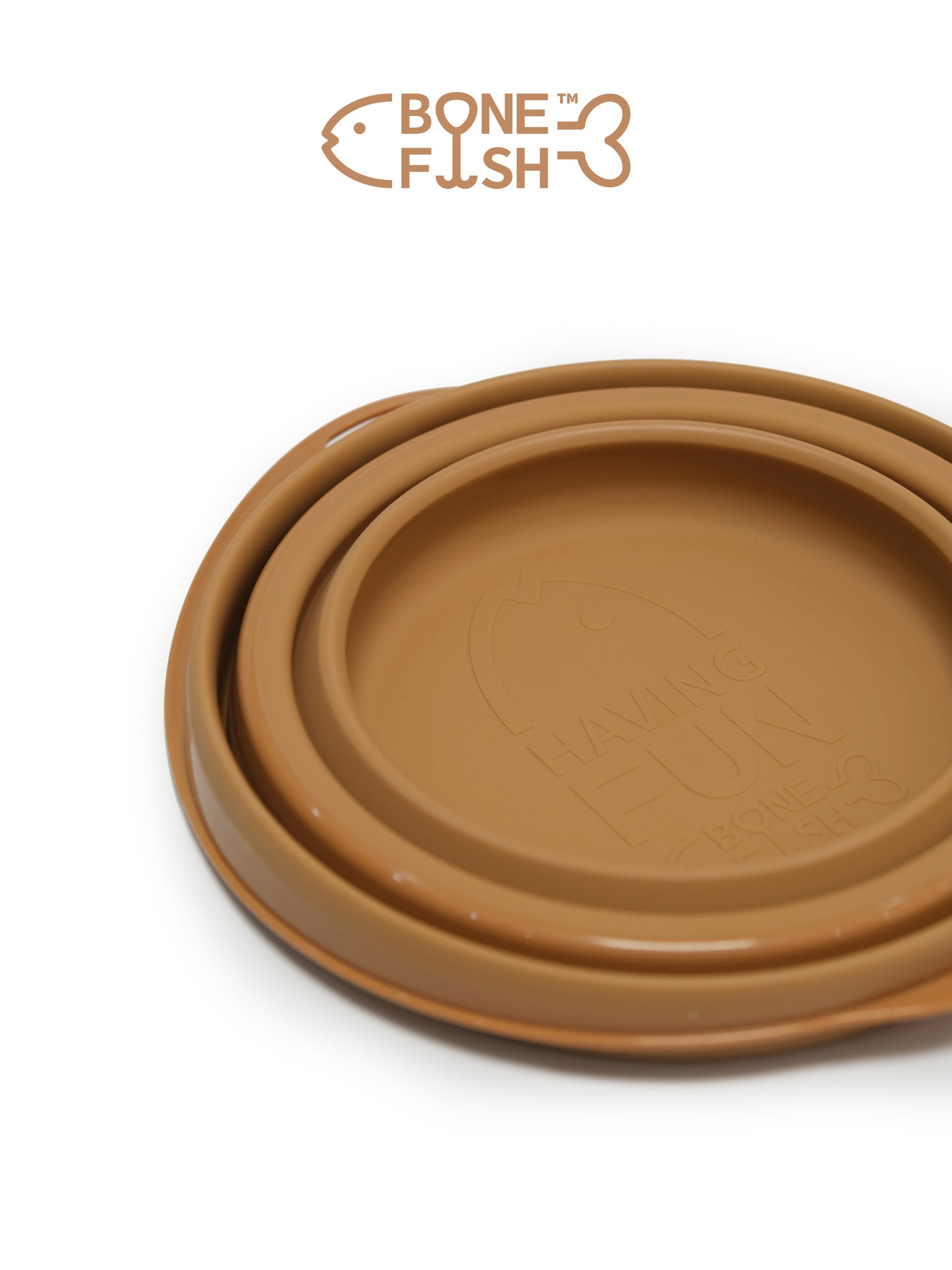 BONEFISH 倒れにくいペット用折りたたみボウル|安定・携帯しやすい犬用食器