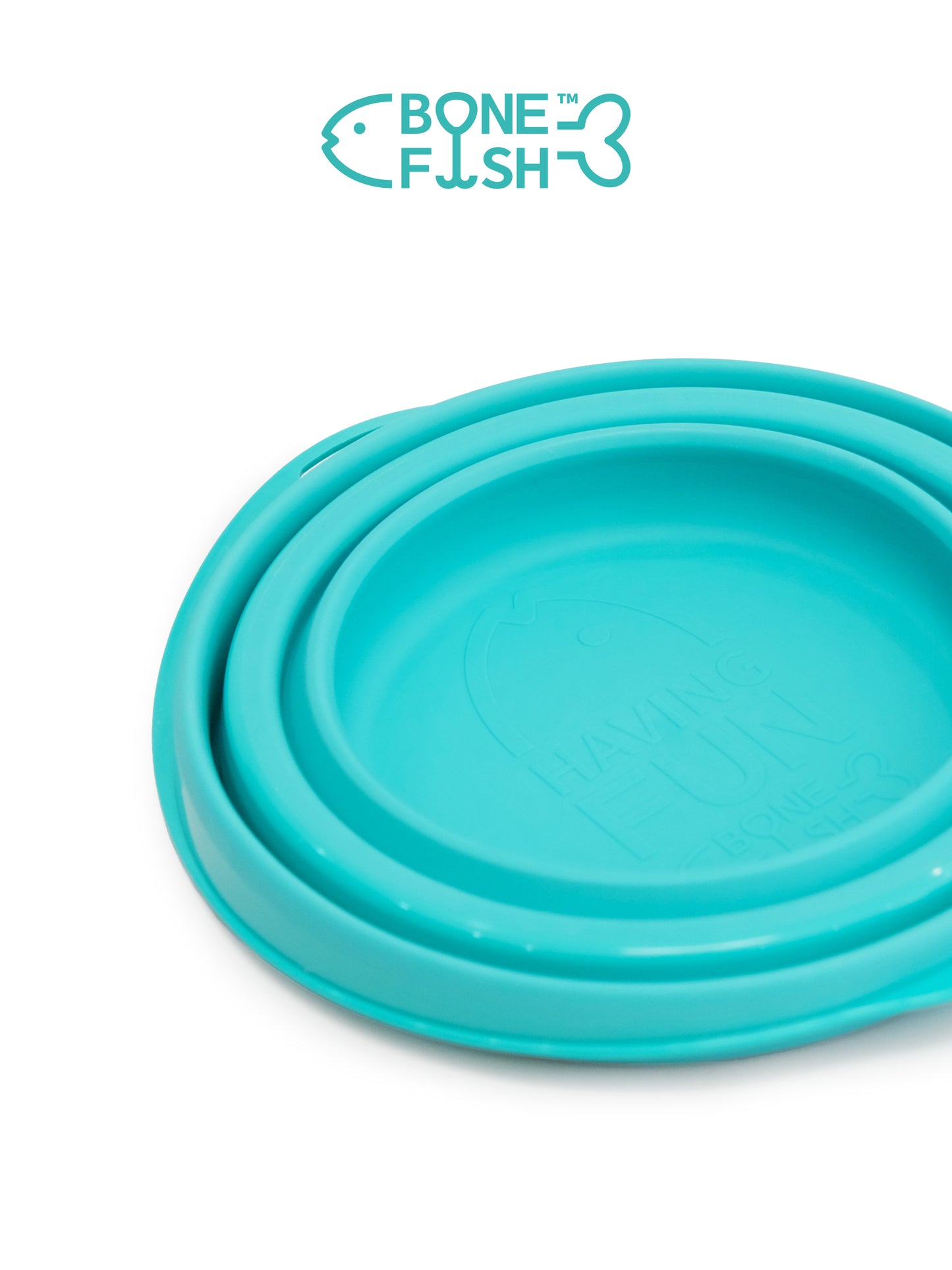BONEFISH 倒れにくいペット用折りたたみボウル|安定・携帯しやすい犬用食器
