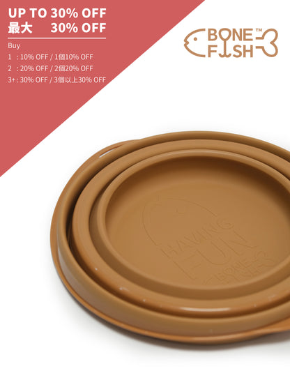 BONEFISH 倒れにくいペット用折りたたみボウル｜安定・携帯しやすい犬用食器