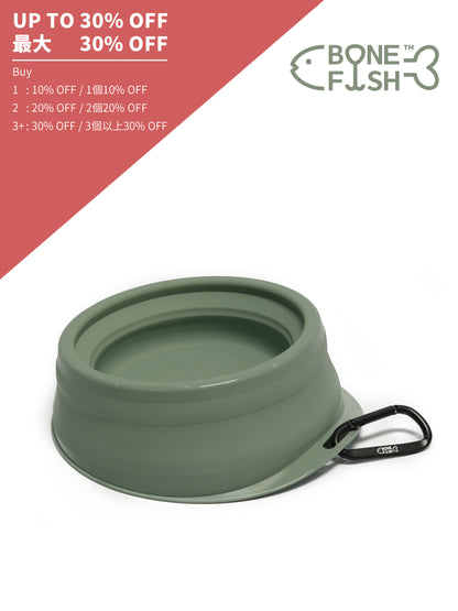 BONEFISH 倒れにくいペット用折りたたみボウル｜安定・携帯しやすい犬用食器