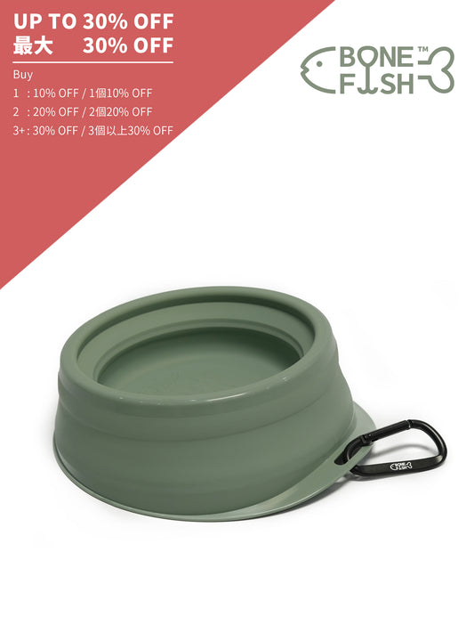 BONEFISH 倒れにくいペット用折りたたみボウル｜安定・携帯しやすい犬用食器