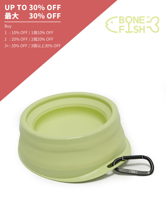 BONEFISH 倒れにくいペット用折りたたみボウル｜安定・携帯しやすい犬用食器