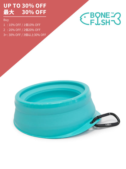 BONEFISH 倒れにくいペット用折りたたみボウル｜安定・携帯しやすい犬用食器