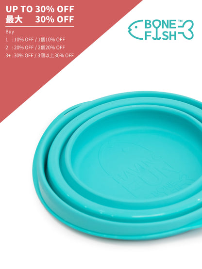 BONEFISH 倒れにくいペット用折りたたみボウル｜安定・携帯しやすい犬用食器